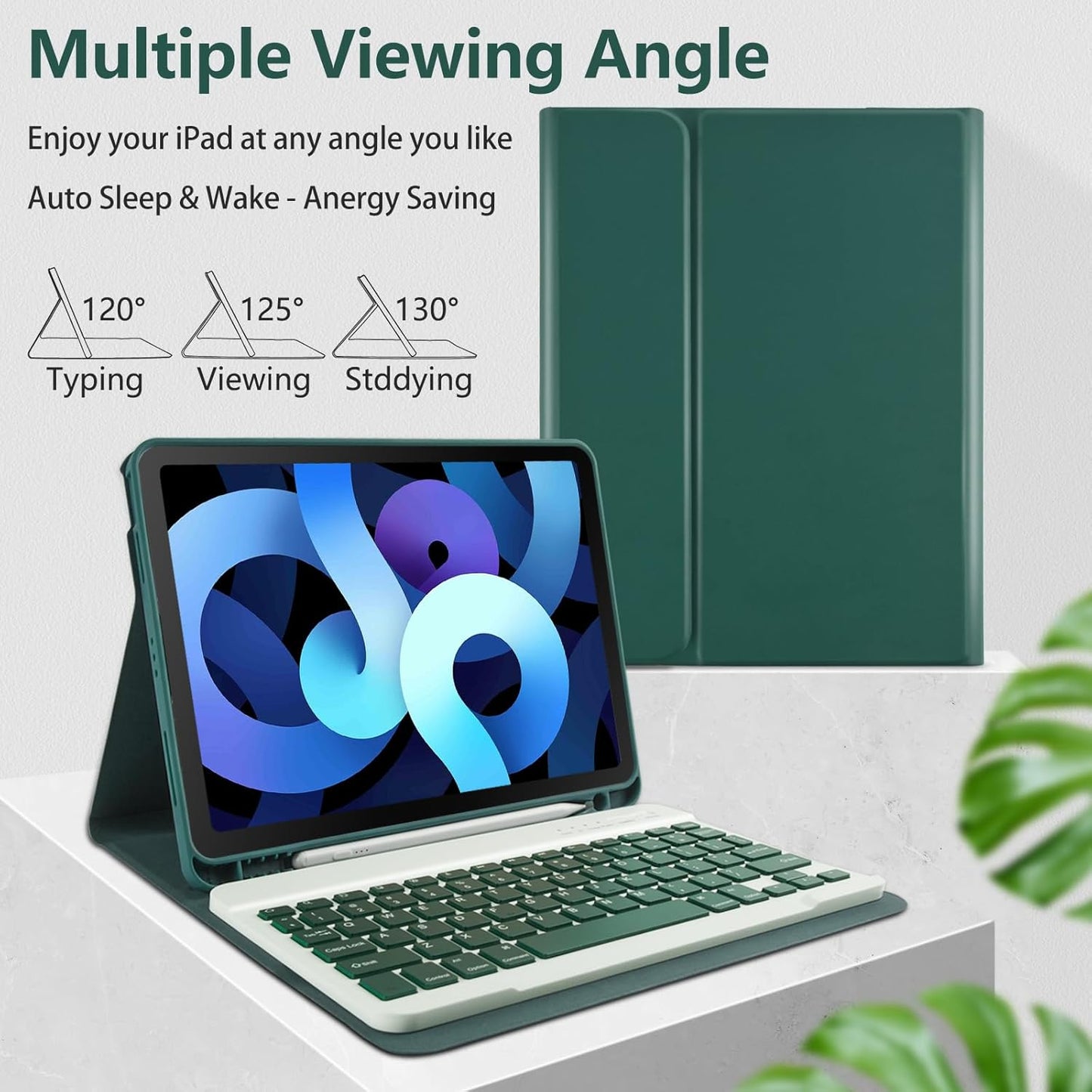 TaIYanG for iPad Air 11 inch Case with Keyboard for iPad Air 5 2022/iPad Air 4th Gen Keyboard Case with Pencil Holder - Flip Stand Cover for iPad Air 11" M3/M2/iPad 5th 2022/ 4th 2020