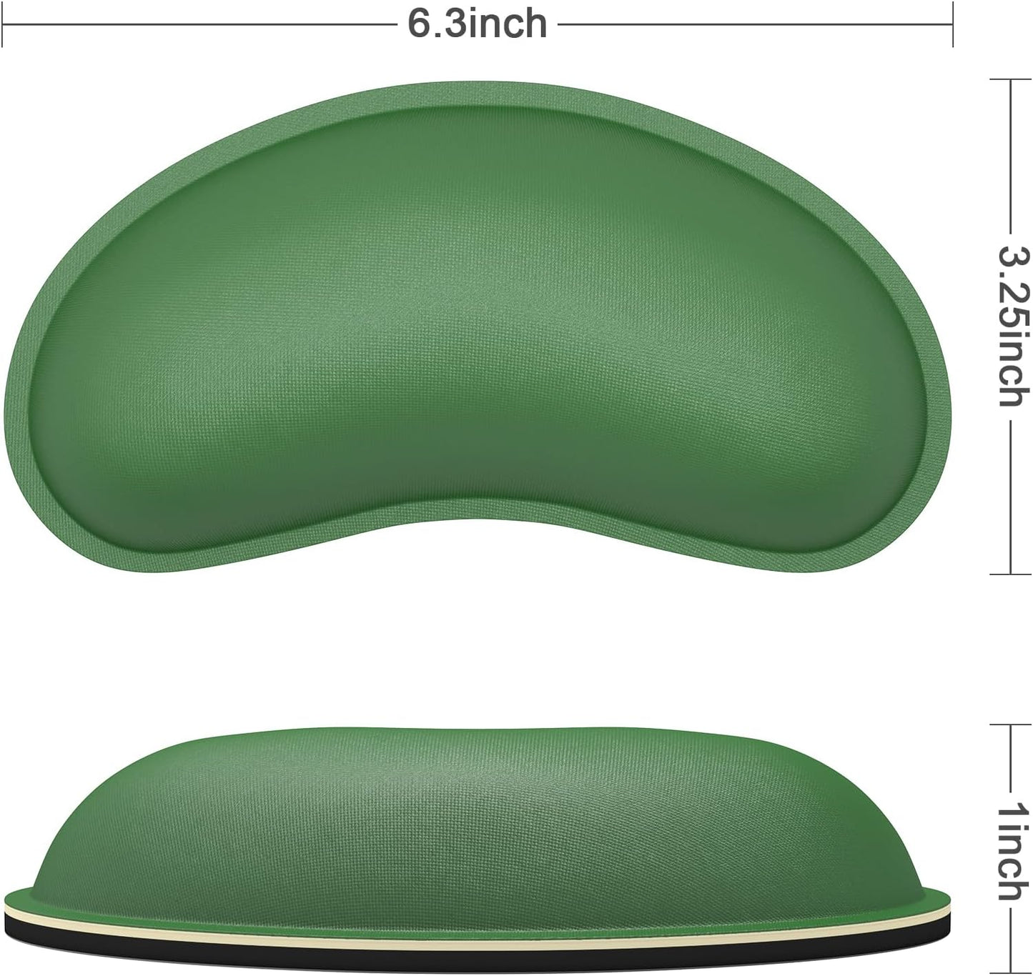 Dapesuom Mouse Wrist Rest, Ergonomic Memory Foam Mouse Wrist for Computer Desk Mats Support, Hand Rest Pad Cushion for Gaming, Office, Laptop, Men, Women, Pain Relief & Easy Typing, Forest Green