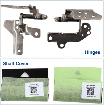 LCD Back Cover Top Case Lid with Front Bezel Frame with Hinges and Shaft Cover Replacement for DELL Inspiron 15 3510 3511 3515 3520 3525 Laptop, 00WPN8 09WC73 0681GY 0VW3NO with Two Adhesive Strips