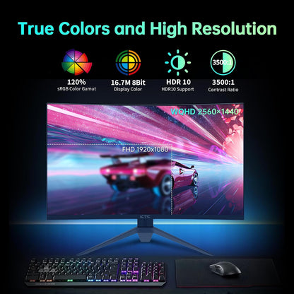 KTC 32 inch Curved Gaming Monitor, 180Hz 1ms MPRT, 2K 1440P 144Hz Monitor, 1500R HVA Display, Adaptive Sync, HDR, 120% sRGB, DisplayPort HDMI, Vesa Support 3.9x3.9'', PC Moniter for Gamers