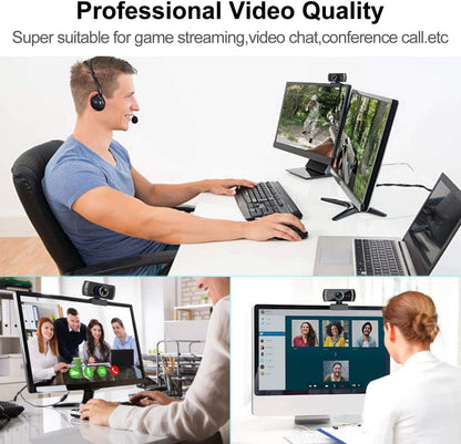 Spedal Webcam 1080P 30fps， HD Computer Webcam with Microphone for Desktop,100 Degrees Wide Angle Web Camera for Zoom Xbox YouTube Skype FaceTime Hangouts