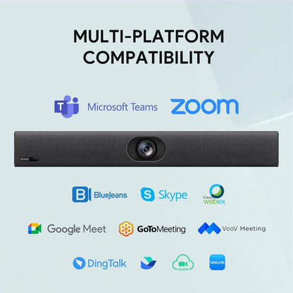 Yealink UVC40 E2 USB Conference Room Camera System Ultra-HD 4K Video Conference Camera 120° Wide-Angle Lens Built-in 8 Microphone Arrays Auto Framing Speaker Tracking and Smart Area Exposure Webcam