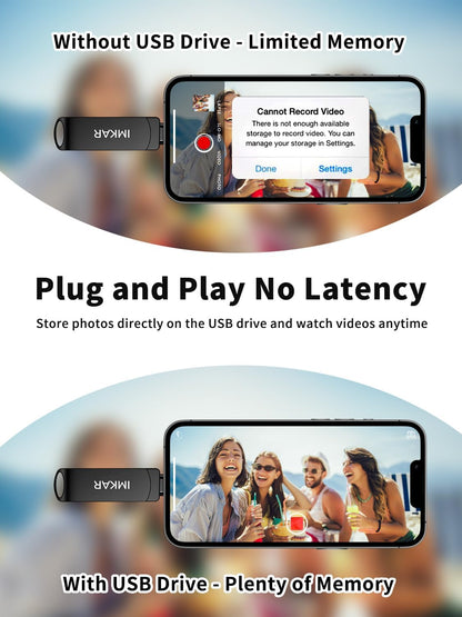 MFi Certified 512GB Flash Drive for iPhone iPad, IMKAR Memory Stick Storage for Photos Videos, Compatible with iPhone iPad Android and PC, Plug and Play No Application Required (Metal Gray)