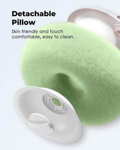 Viozon Tablet Stand Pillow, Compatible with 4.7"-13" Phone/Tablet, iPad, iPhone, Samsung, Google, Kindle, 360°Adjustable Phone Holder for Bed with Soft Plush Fabric, and Detachable Bowl, Green