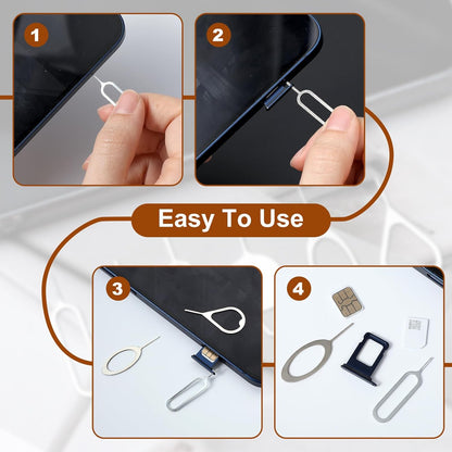 12pcs SIM Card Removal Tool Card Tray Ejector Pins Needle Opener Ejector Needle Pin Remover for Smart Phones for Samsung Galaxy HTC Tablets
