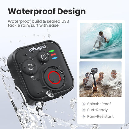 YDW Bluetooth Remote Control for INSTA360 X5 X4 X3 X2/Ace Pro2/Ace Pro/Ace/GO 3S/GO 3/ONE RS/ONE R/Gopro Hero13/12/11/10/9/8/Max/Mini,Wireless 50M Remote Control Range