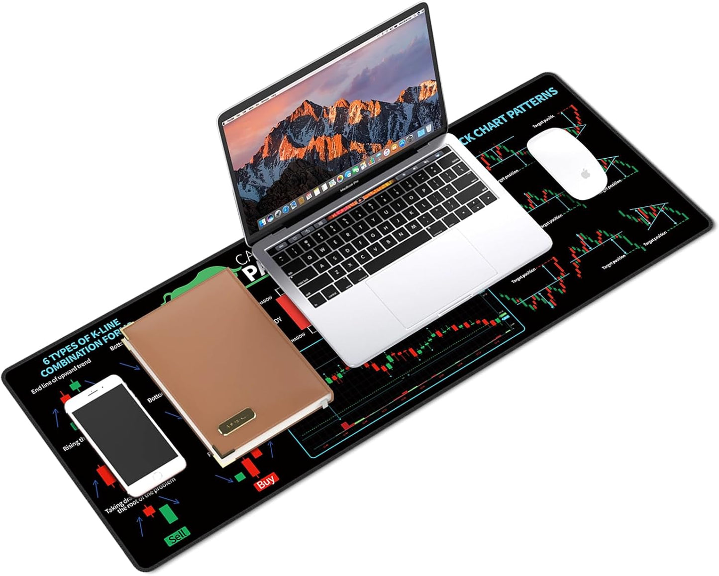 Galdas Gaming Mouse Pad XXL XL Large Long Extended Big Mousepad Non-Slip Rubber Keyboard Mouse Pad with Stitched Edges for Laptop Home Office (31.5x11.8x0.08 Inch) … (Trend)