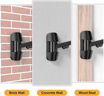 Wall Mount Keyboard Tray- Keyboard and Mouse Stand & Monitor Mount Arm,Height Adjustable Typing Platform Holds up to 26.4 lbs,Black