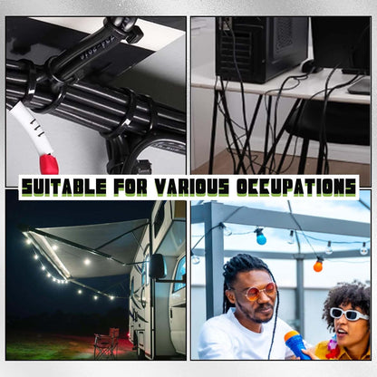 12Pcs Magnetic Zip Tie Mounts - Magnetic Cable Wire Management Bases Heavy Duty Multipurpose Wires Cables Holder Magnetism Wire Clamps with 50pcs Cable Ties (Total 62 Pieces,22 mm)