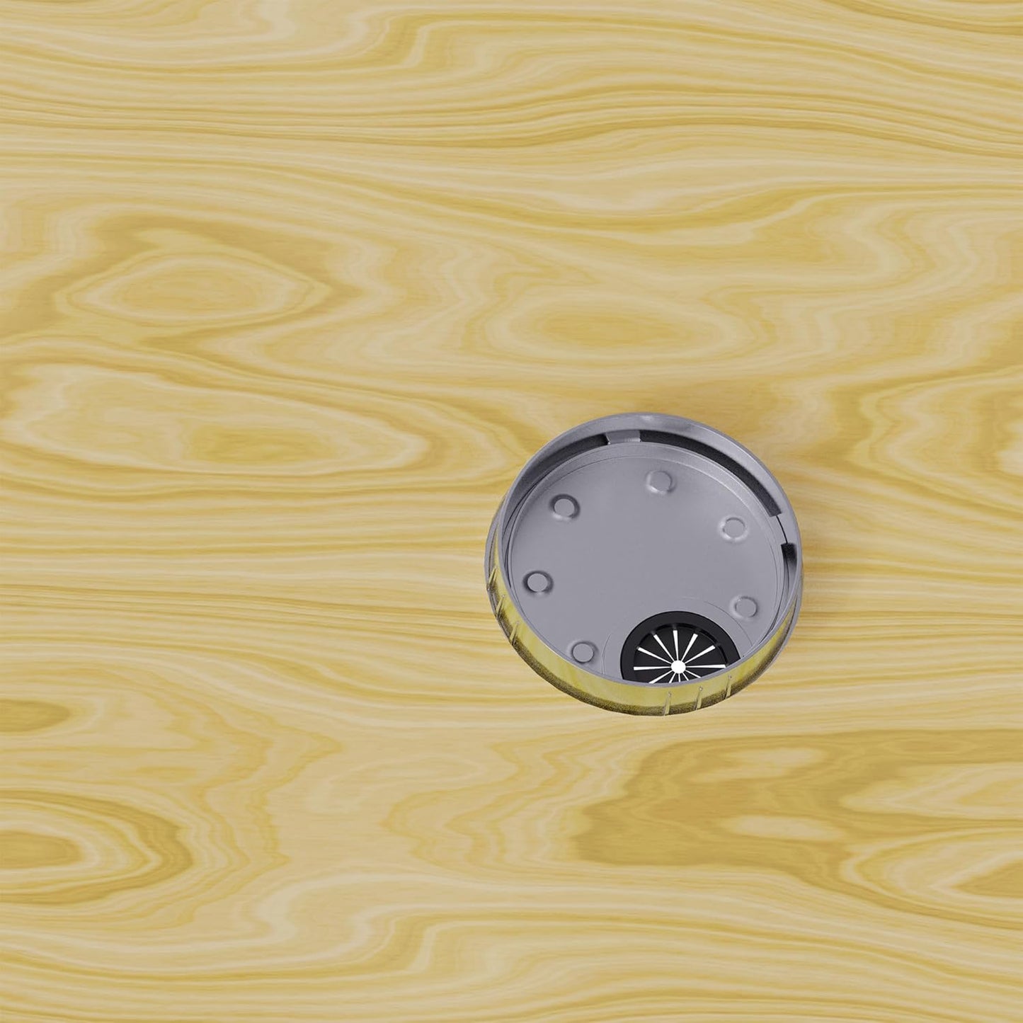 2 Pack Desk Grommet 2 Inch 50mm, Zinc Alloy Computer Desk Wire Hole Cover, Office Desktop Cord Cable Hole Metal Ring, Silver Tone