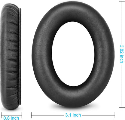 Professional Replacement Ear Pads for Bose QuietComfort 35 QC15 QC25 QC2 QC35/ Ae2 Ae2i Ae2w SoundTrue & SoundLink Over-Ear/Around-Ear Headphones/Soft Protein Leather (Black)