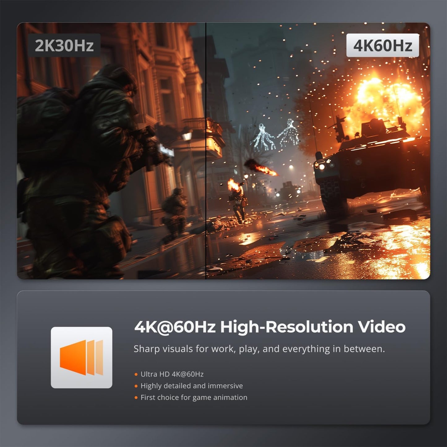 TESmart 8×1 HDMI Switch 8 in 1 Out 4K @ 60Hz HDCP with 19-inch Rack-Ears | RS-232 / LAN Control | IR Remote Control and Auto Switch | Auto Scan Time Interval - Black