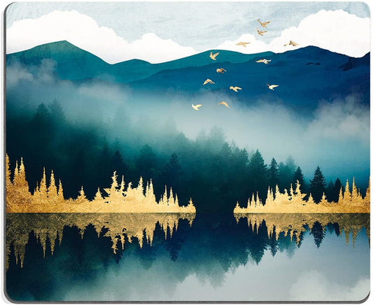 Mountains Landscape Mouse Mat, Waterproof Non Slip Rubber Base Mouse Pad for Office Laptop, 9.5"x7.9"x0.12" Inch