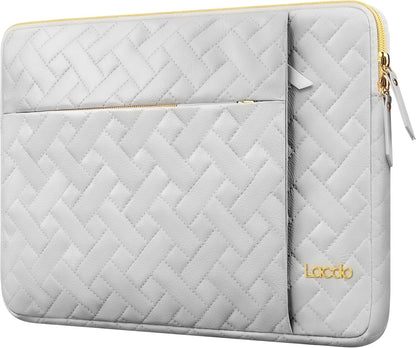 Lacdo Laptop Sleeve Case for 16 inch New MacBook Pro M4/M3/M2/M1 Pro/Max A3403 A3186 A2991 A2780 A2485 2024-2019 | 15 inch Microsoft Surface Laptop 7th Copilot+PC / 6 5 4 Computer Bag Case, Space Gray