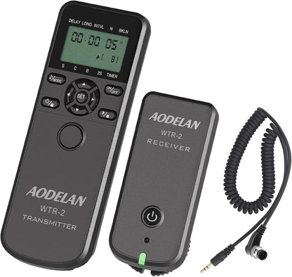 AODELAN Wireless Remote Control for Nikon Cameras, Timer Remote Shutter Release Cable for Z9 D5 D6 D800 D810 D850 ; Replaces Nikon MC-30