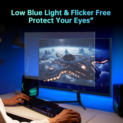 KTC 24 inch Monitor, Fast IPS 1080p 144Hz 165Hz 1ms, 125.25% sRGB, HDR, Borderless Gaming Monitor PC Monitor, FreeSync Premium & G-Sync, HDMI 2.0x2, DP1.4x2, Vesa Support, Eye Care for Gamers