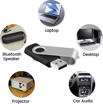 EASTBULL 64 GB Flash Drive USB 2.0 64 GB Single Pack Thumb Drive Swivel Design Memory Stick Zip Drive Jump Drive for Storage and Backup(Silver)