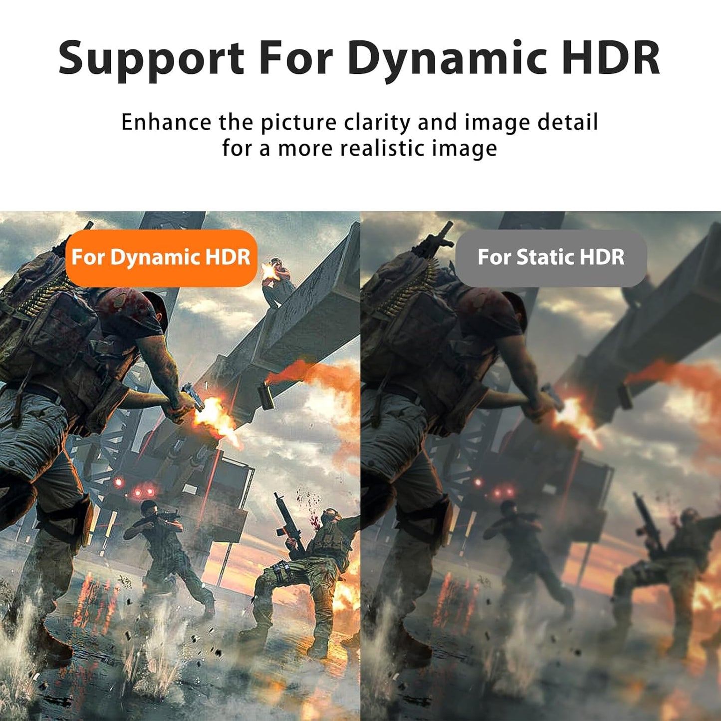 ARISKEEN 8K HDMI Cable 10 FT, 48Gbps High Speed HDMI 2.1 Cable, 8K 60Hz, 4K 120Hz 144Hz Braided HDMI Cord - 10 Feet