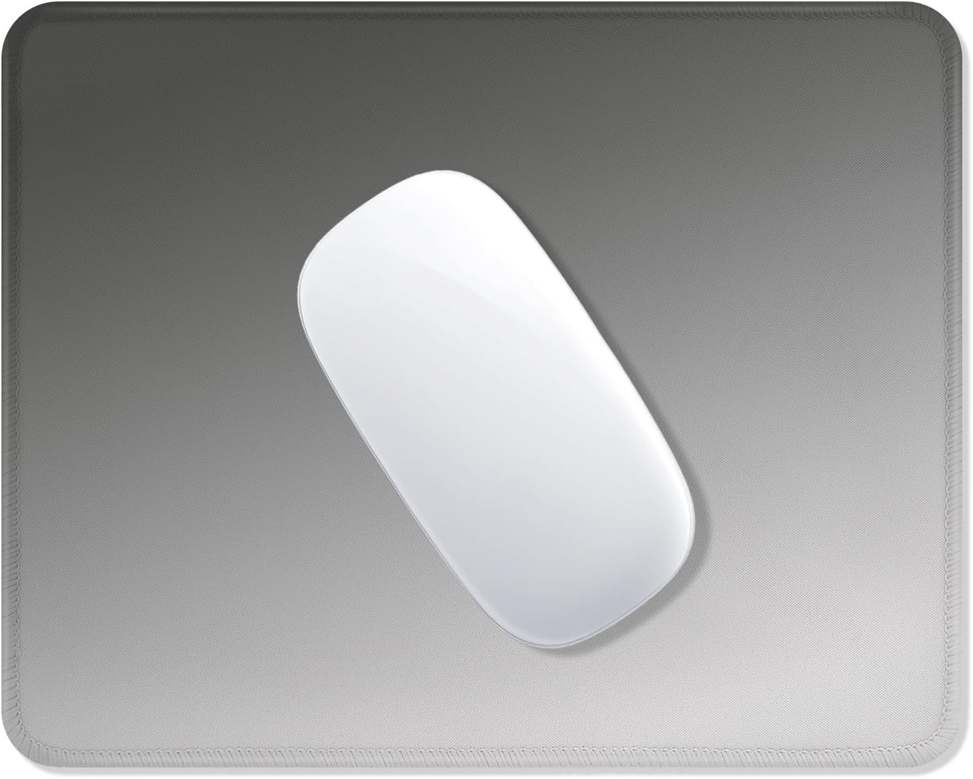 ITNRSIIET Mouse Pad Non-Slip Rubber Base Smooth Surface Stitched Edges Waterproof Durable Compatible with All Mice for Office & Gaming, Desk Accessory, 10.2x8.3x0.12 inch, Ash Gradient