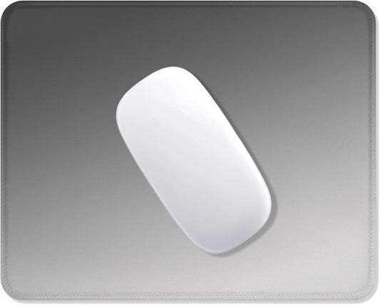 ITNRSIIET Mouse Pad Non-Slip Rubber Base Smooth Surface Stitched Edges Waterproof Durable Compatible with All Mice for Office & Gaming, Desk Accessory, 10.2x8.3x0.12 inch, Ash Gradient