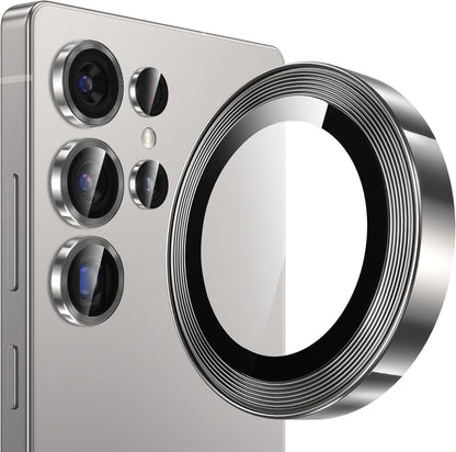 YWXTW [2025 Original Like for Samsung Galaxy S25 Ultra Camera Lens Protector, [Ultra-Thin & 6X Stronger] S25 Ultra Camera Lens Cover, 9H Tempered Glass Upgraded Metal Edging(Titanium Gray)