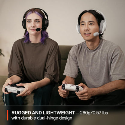 SteelSeries Arctis Nova 3P Wireless Multi-Platform Gaming Headset — Mobile App Control — 40 HR Battery — Neodymium Magnetic Drivers — 2.4GHz/Bluetooth — PS5, PS4, PC, Switch, Mobile — White