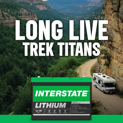 Interstate Batteries 12V 100Ah Group Size 27M Lithium Marine/RV Deep Cycle LiFePO4 Battery, Maintenance Free, Lightweight, Ideal For Boats, RV Camping, Off-Grid, Yachts (Li27M12V100)