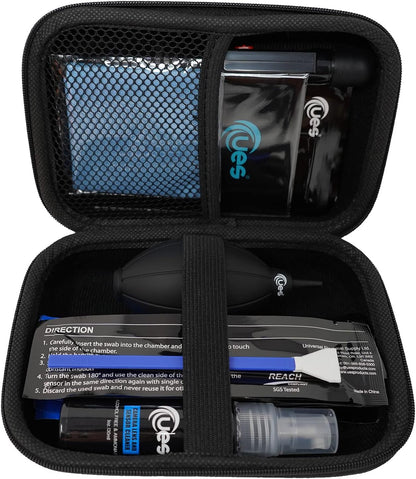 UES 21-in-1 Camera Cleaning Kit: 10 APS-C 16mm Sensor Cleaning Swabs, 5 Lens Cleaning Cloth, Air Blower, Lens Cleaning Pen, Lens and Sensor Liquid Cleaner, Lens Cleaning Paper, Screen Cleaning Cloth