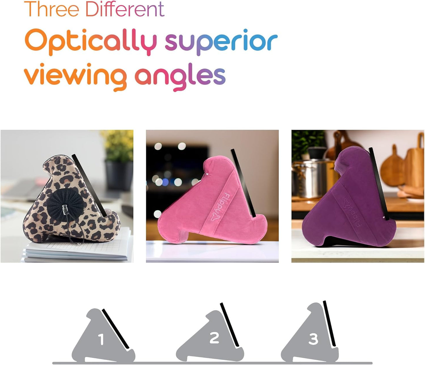 Flippy Tablet Pillow Stand - Cushion Tablet Stand & Holder, Bed Support for Lap and Desk, Compatible with Phone & Book Reading: Kindle, iPad Pro, iPhone & Samsung - Orchid You Not