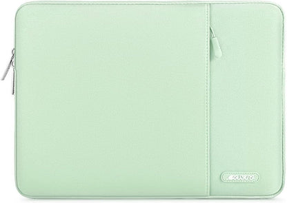MOSISO Laptop Case 13 inch, 13 inch Laptop Sleeve Compatible with MacBook Air M4 M3 M2 M1 2025-2018 / Pro M2 M1 2025-2016, Polyester Vertical Computer Sleeve Bag with Pocket, Tea Green