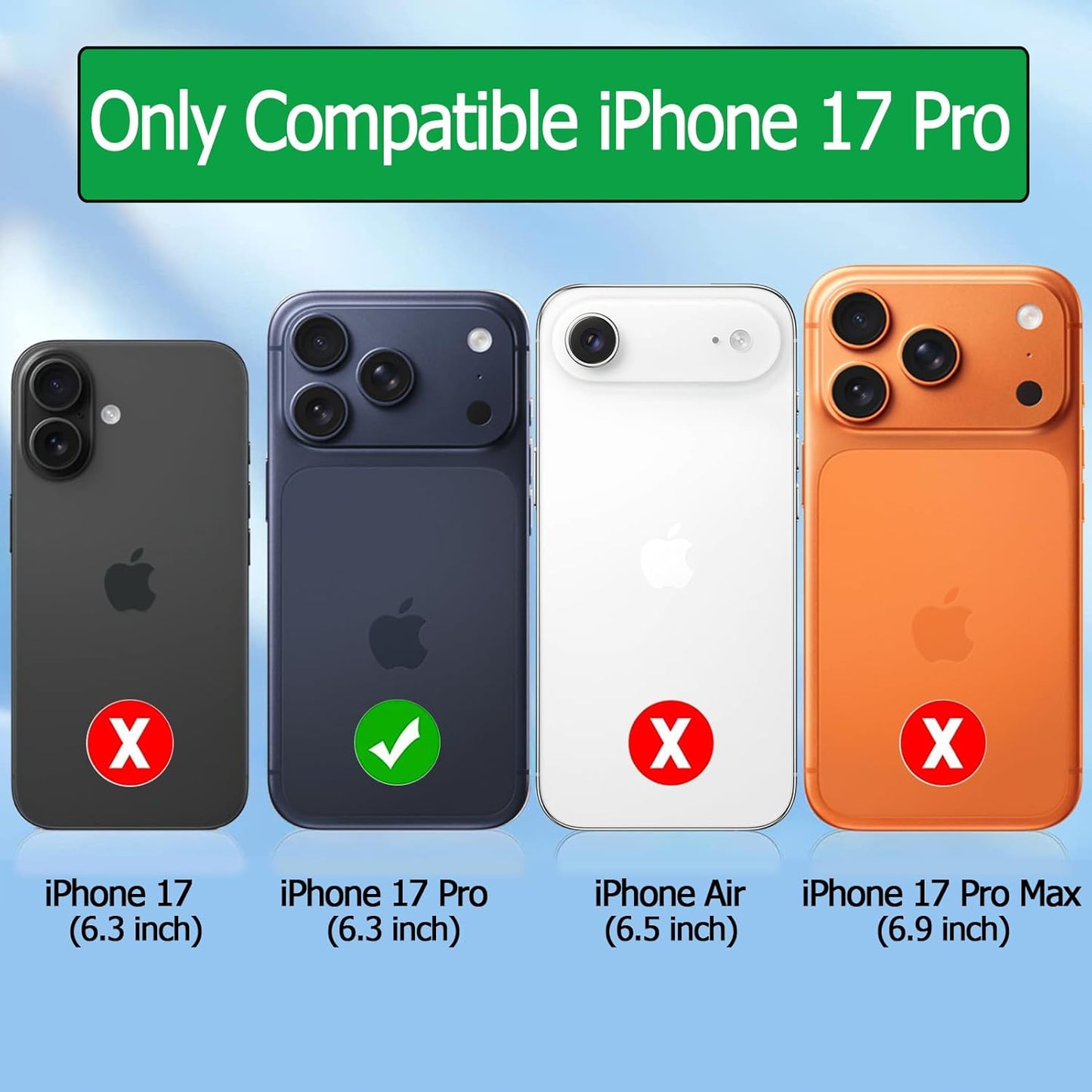 Battery Case for iPhone 17 Pro,10000mAh Rechargeable Portable Charging Case with Wireless Charging Compatible for iPhone 17 Pro (6.3 inch) 2025 with Carplay Extended Battery Pack Charger Cover (Black)