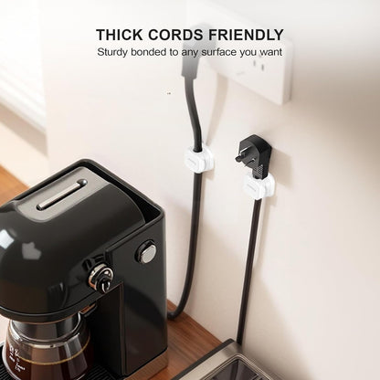 Picozon 6 Pack Magnetic Cable Clip Organizer Cord Holder, Picozon Adhesive Cable Management, Wire Phone USB Charger Cable Holder Keeper Organizer for Car, Office Home Desktop, Wall, Night Table