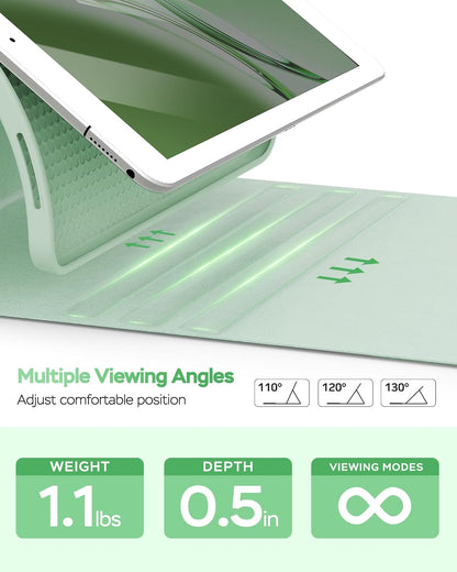 Keyboard Case for iPad 9th 8th 7th Generation Case 10.2" - 7 Colors Backlit Detachable Folio Keyboard Cover with Pencil Holder for iPad Pro 10.5" / iPad Air 3rd Gen (Green)