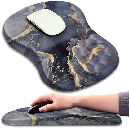 Mouse Pad Wrist Support, Ergonomic Mouse Pad with Massage Dot, Comfortable Computer Mouse Pad for Laptop, Wrist Rest Pain Relief Mousepad with Non-Slip PU Base for Office & Home, 12 x 8 in