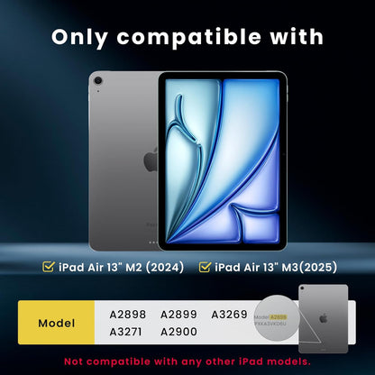 BELLEMOND Tempered Glass Screen Protector designed for iPad Air 13” (M3, 2025 / M2, 2024) - Anti Blue Light filter「EZ Guide」Alignment Kit for Flawless Installation, 10H Hardness - Designed in Japan