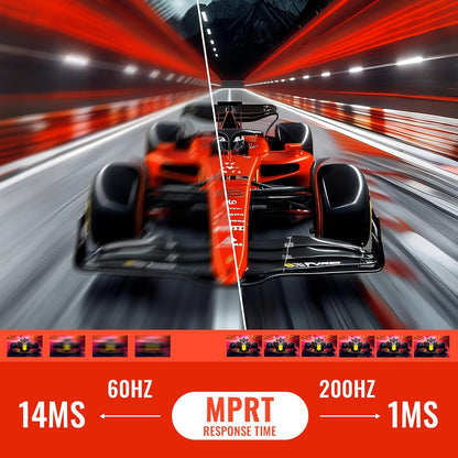 SANSUI Gaming Monitor, 24 Inch 200Hz 180Hz, FHD 1080P 1ms 110% sRGB Computer Monitor, HDMI DP Ports VESA Support for Game Office (HDMI Cable Included ES-G24F4H)