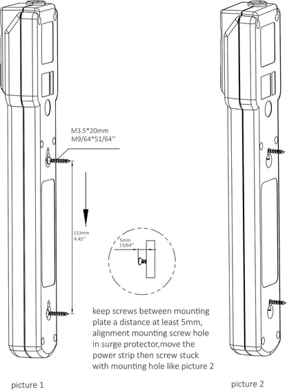 Amazon Basics Surge Protector Power Strip, 6-Outlet with 200J Protection, 2ft Extension Cord, Rectangle, White (2 Pack)