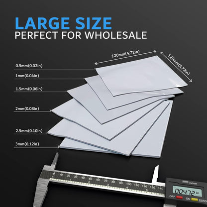 Aairhut Thermal Pad 13W/mK, 120x120x1mm Silicone Cooling Pad GPU CPU Non Conductive Heat Resistance Extreme Odyssey Cover with Dual Self-Adhesive Films for PC Laptop Heatsink/GPU/CPU/LED