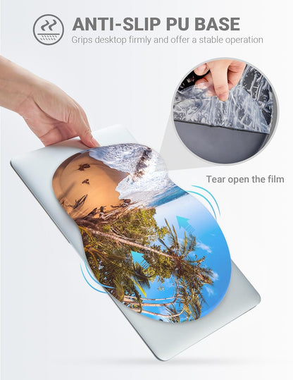 Ergonomic Mouse Pad Wrist Support, Comfortable Mouse Pad Wrist Rest, Relieve Wrist Pain Gel Mouse pad, Non-Slip Rubber Base Mousepad for Laptop, Computer(Beach)