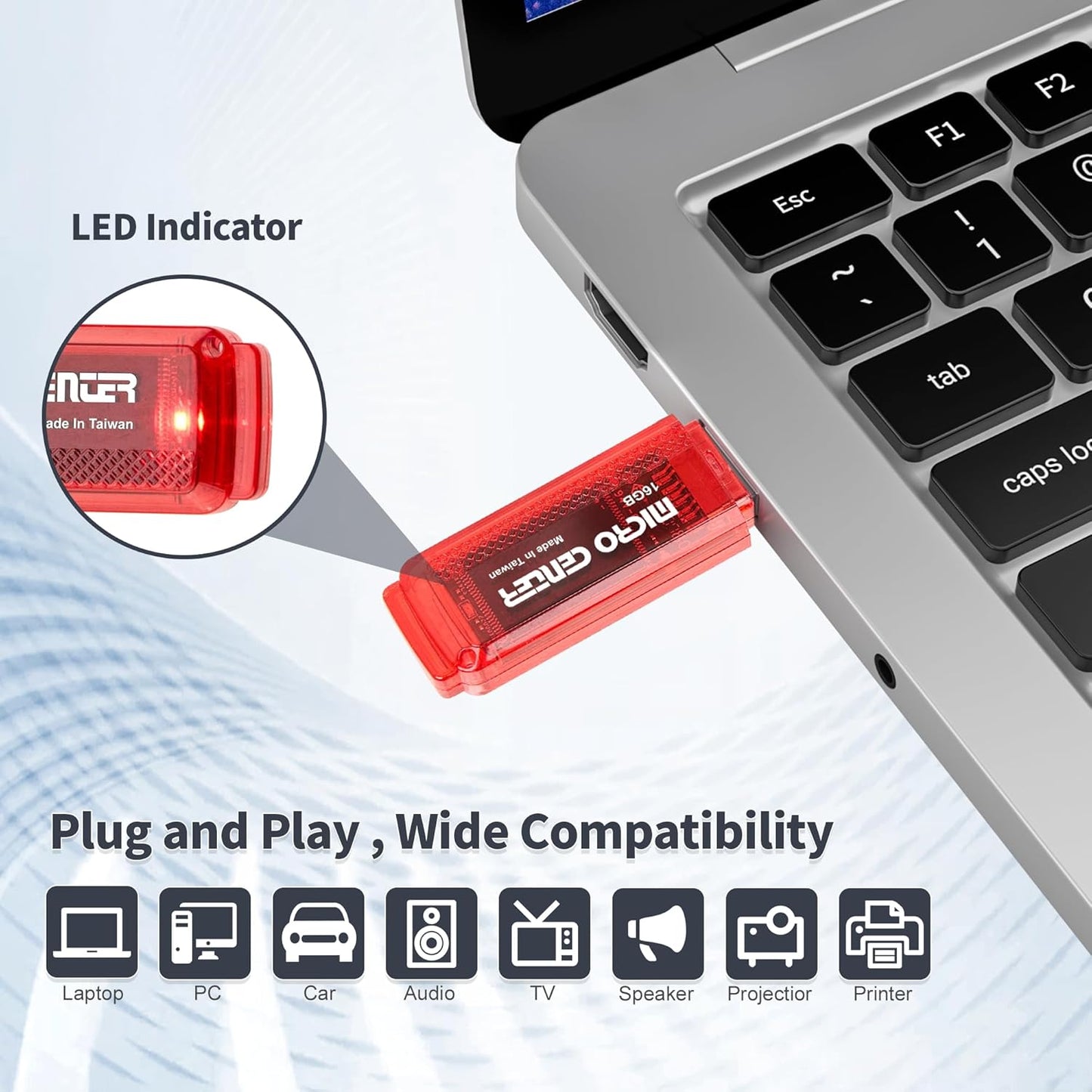 Micro Center SuperSpeed 2 Pack 16GB USB 3.0 Flash Drive Gum Size Memory Stick Thumb Drive Data Storage Jump Drive (16G 2-Pack)