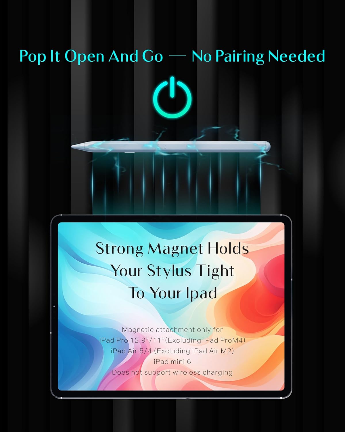 Stylus Pen for Apple iPad 11th&10th Generation(2018-2025),3X Battery Life, USB-C Fast Charging (10 Min), iPencil, Tilt & Palm Rejection, Compatible w/6-10 iPad Pencil,Pro (M2/M4), Air, Mini