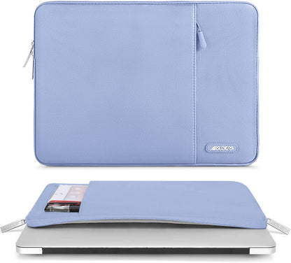 MOSISO Laptop Case 15 inch, 15 inch Laptop Sleeve Compatible with MacBook Air 15 M4 A3241 M3 A3114 M2 A2941 2025 2024 2023,Dell XPS 15,Polyester Vertical Computer Sleeve Bag with Pocket, Pastel Blue