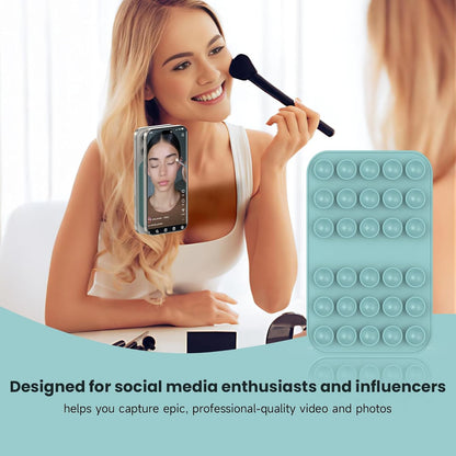 Patented Magnetic Sticky Phone Suction Grip Mount for MagSafe Case,Magnet Silicone Portable Stand Holder for iPhone 16/15/14/13/12 Series and Android, Hands-Free Selfies and Videos,Cactus