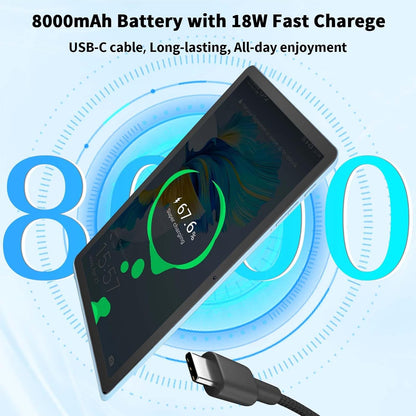 Android 15 Tablet, 11 inch Tablet with Keyboard, 24GB+128GB, 1TB Expand, Octa-Core, 2.4G/5G WiFi, 8000mAh, BT V5.0, GMS Certified, IPS Touch Screen, GPS, 2 in 1 with Case, Mouse, Stylus(Black)