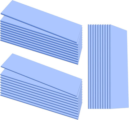 UCEC 30PCS Silicone Thermal Pads GPU, Reusable CPU Thermal Pad GPU Thermal Pads SSD Thermal Pad, Conductive Heatsink 0.5/1.5/ 1mm Thermal Pad for Chip LED IC Heat Conduction, Blue