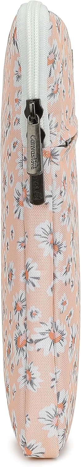 Canvaslove Pink Chrysanthemum Laptop Sleeve Case Bag Cover with Pocket For MacBook Pro 16 and 16 inch HP Lenovo Dell ASUS Acer Notebook Computer