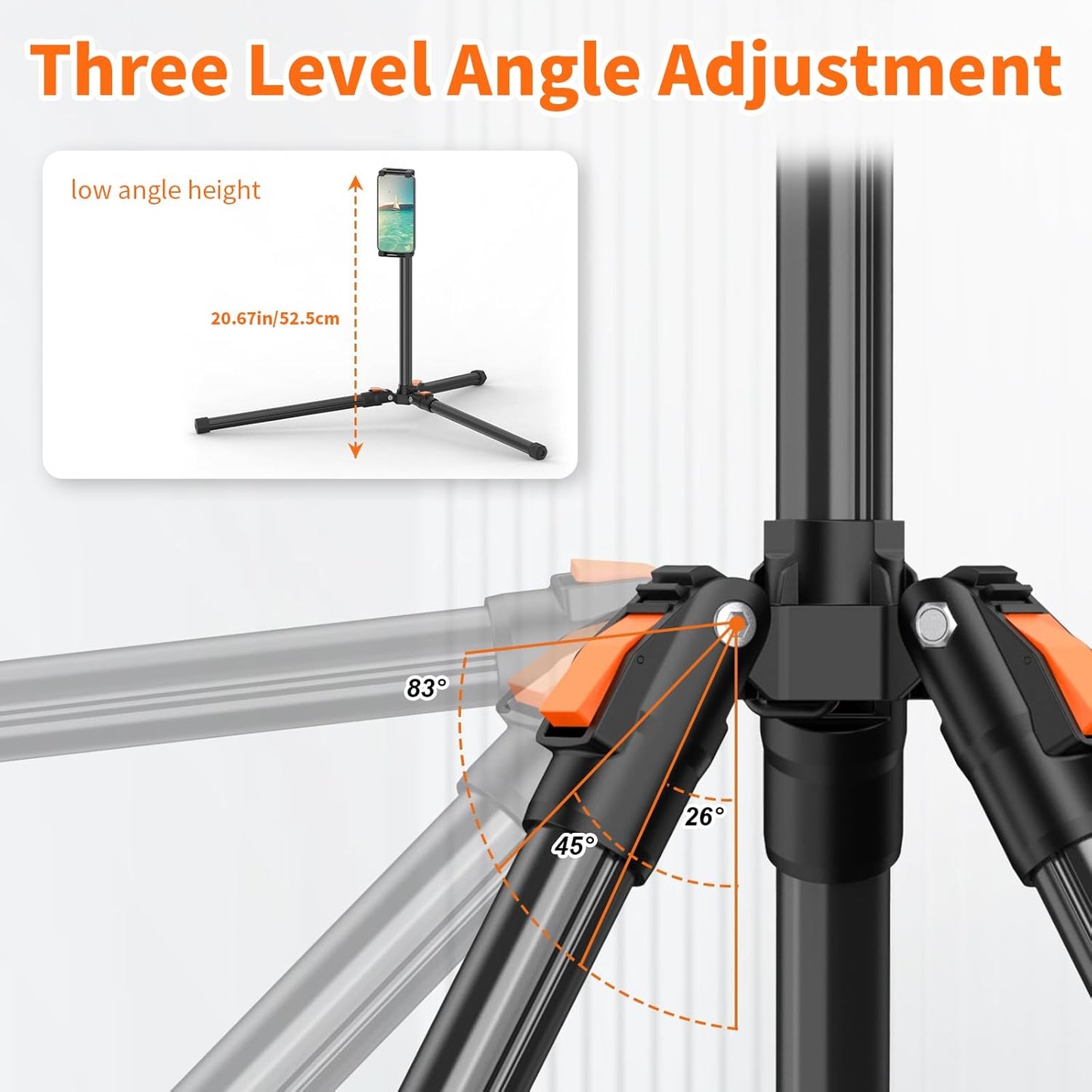 XXZU 72in Tablet Floor Stand Tripod,Tablet Stand Floor with 360° Ball Head,Height Adjustable Floor Stand Holder with Case,Tall Tripod for Phone/Music/Stream/Recording and All 4.7-13” Devices