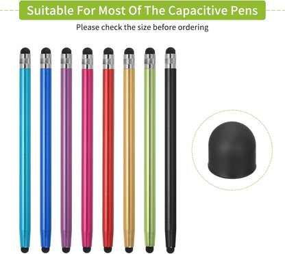 MECCANIXITY 40Pcs Replacement Stylus Pen Tips 7mm Conductive Capacitive Touch Screen Pens Tips Silicone Rubber, Black