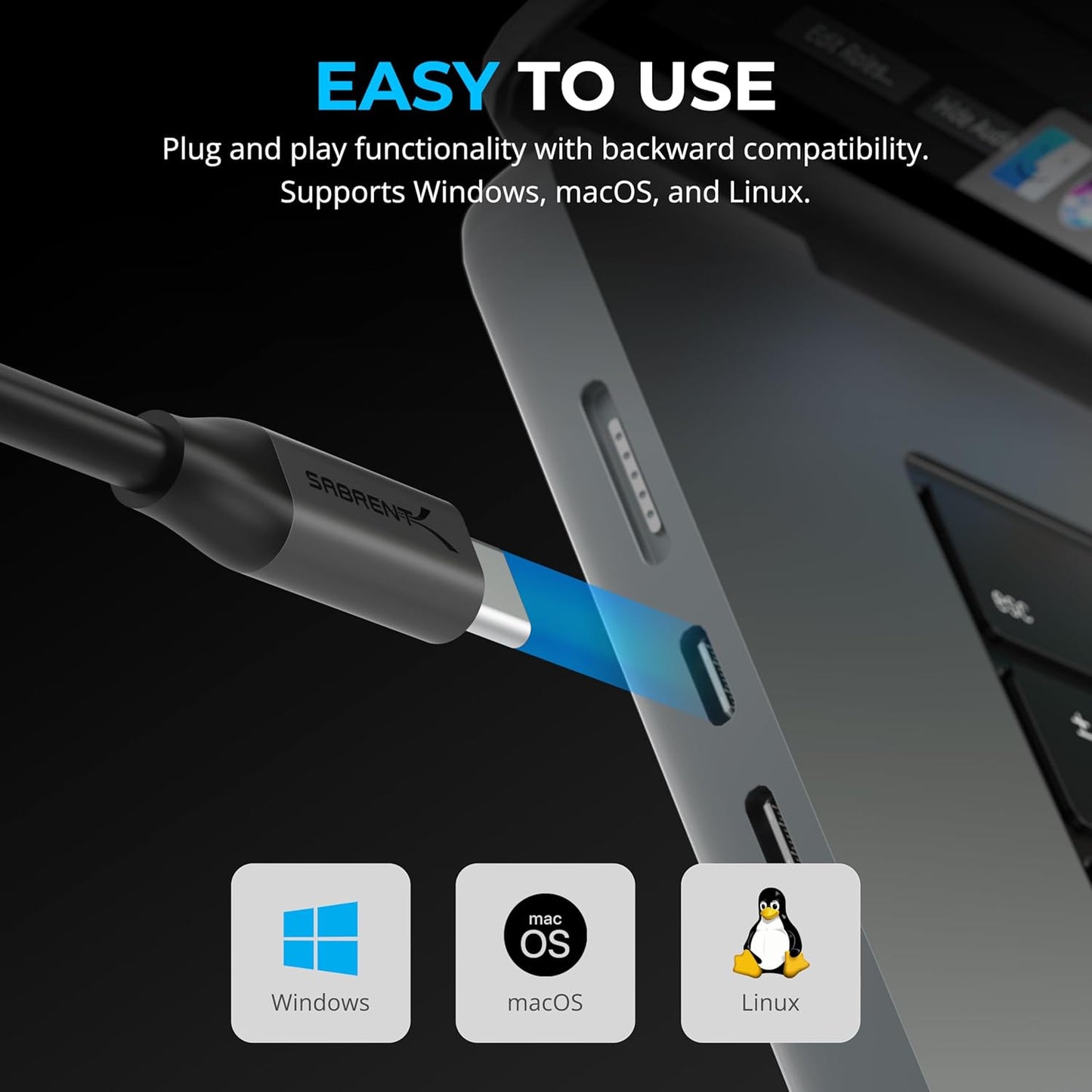 SABRENT 8K USB Type-C to HDMI Adapter - 8K@30Hz & 4K@120Hz, HDR10/Dolby Vision, VRR & FreeSync, Compatible with Laptops, Tablets, Smartphones, Portable Gaming Systems, Aluminum Design (DA-CH8K)