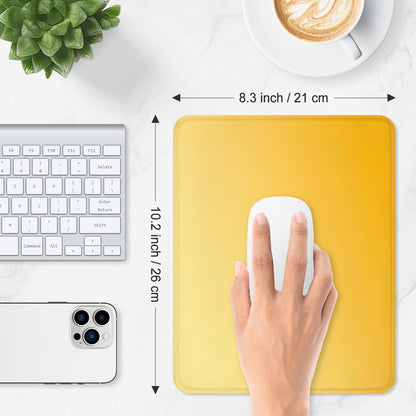 ITNRSIIET Mouse Pad Non-Slip Rubber Base Smooth Surface Stitched Edges Waterproof Durable Compatible with All Mice for Office & Gaming, Desk Accessory, 10.2x8.3x0.12 inch, Yellow Gradient